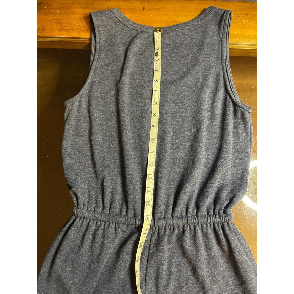 Wasabi & Mint Jumpsuit SZ S Gray Soft Knit Sleeveless Casual Jogger Pockets - Picture 7 of 9